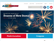 Tablet Screenshot of alamofireworks.com